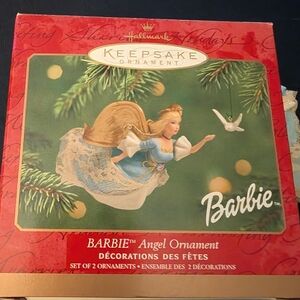 Hallmark Keepsake Barbie Angel Ornament - Blue and Gold